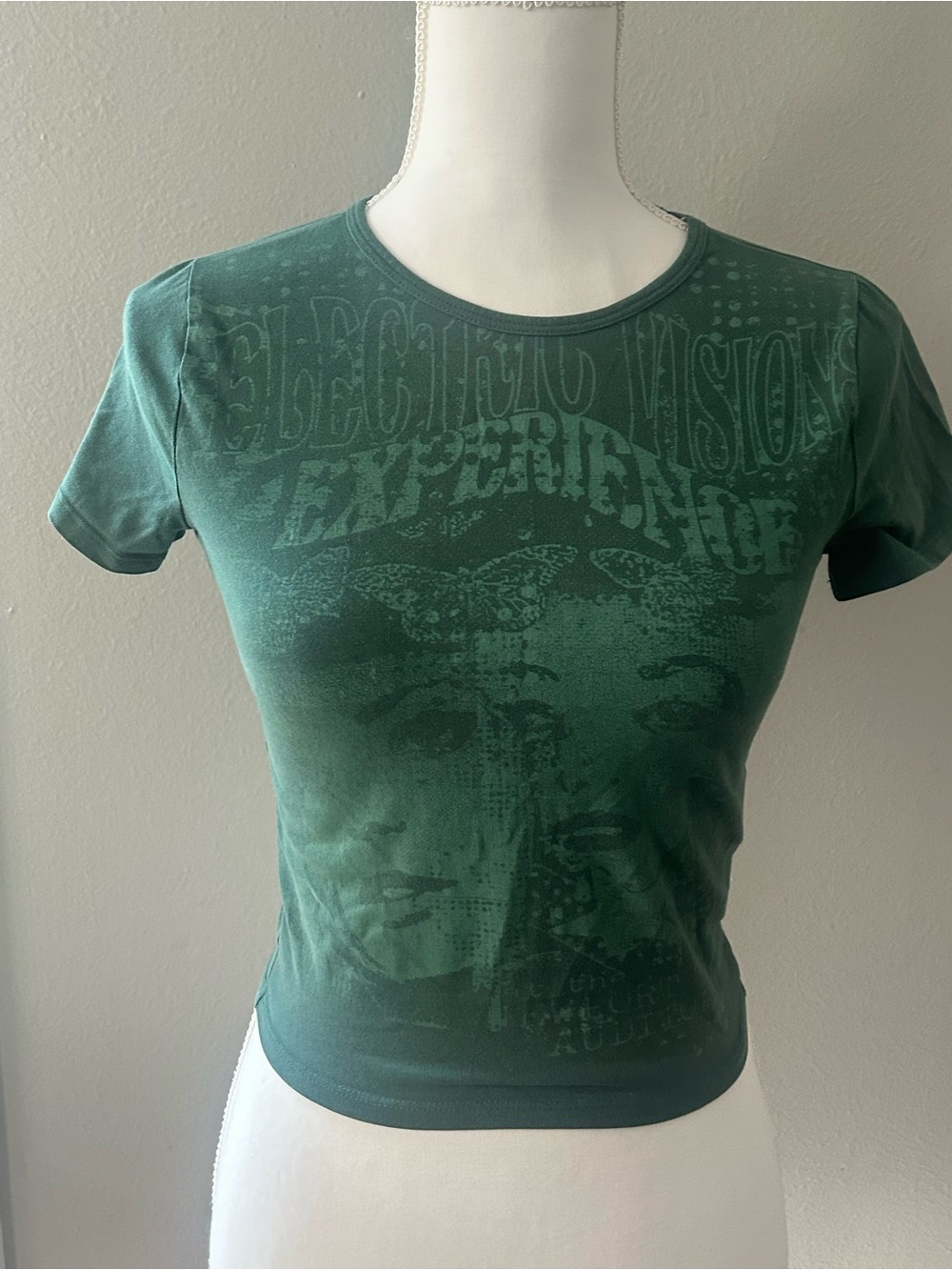 Hollister Dark Green Graphic Short Sleeve Tee